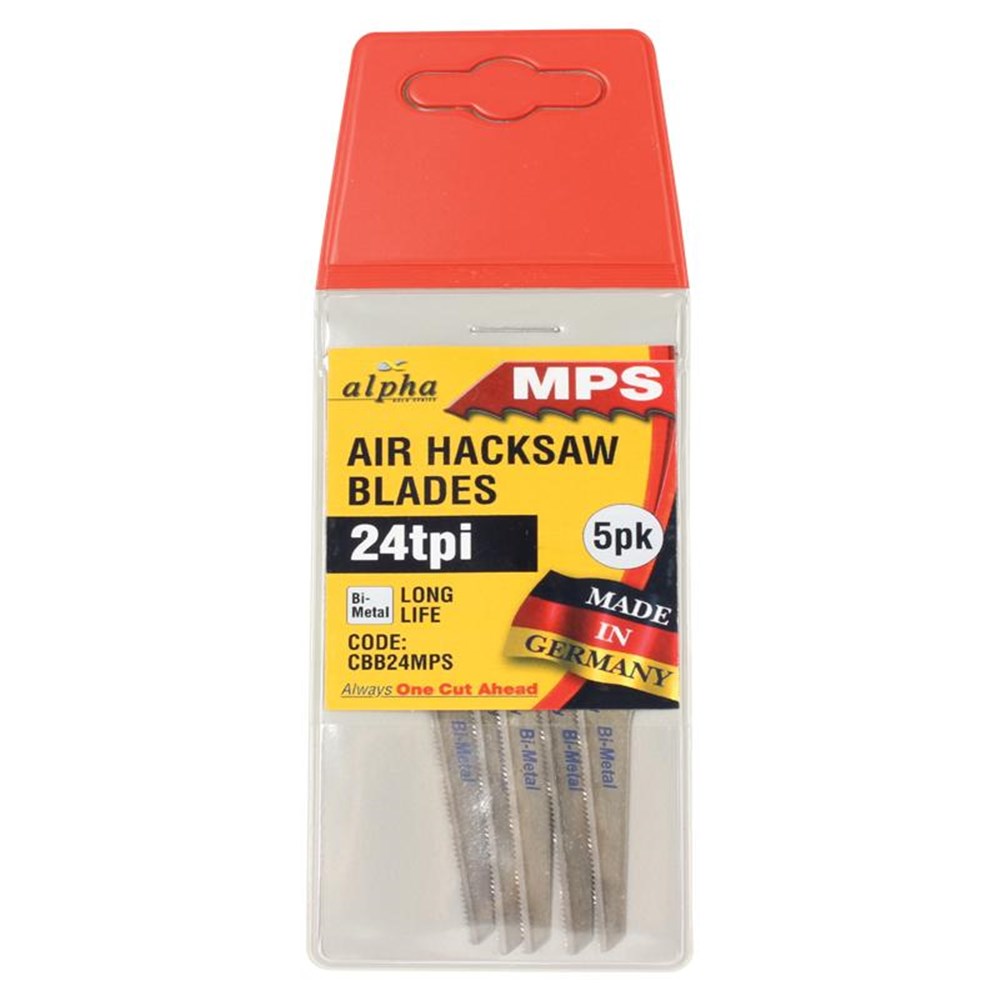 AIR HACK-SAW BLADES 24 TPI –PACK OF 5 - ALPHA